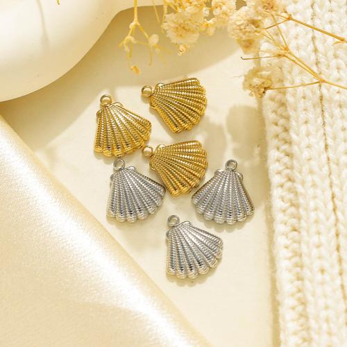 Acier inoxydable animaux Pendentifs, Acier inoxydable 304, coquille, Placage, DIY, plus de couleurs à choisir, 100PC/sac, Vendu par sac