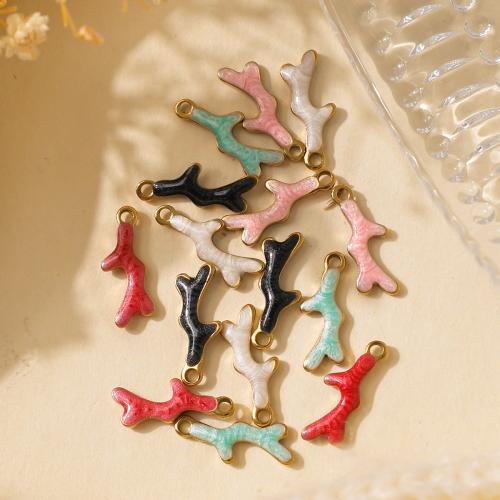 Bijoux pendentifs en acier inoxydable , Acier inoxydable 304, Placage, DIY & émail, plus de couleurs à choisir, 100PC/sac, Vendu par sac