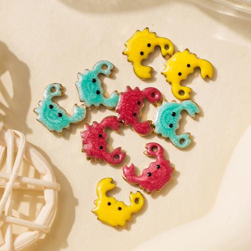 Acier inoxydable animaux Pendentifs, Acier inoxydable 304, crabe, Placage, DIY & émail, plus de couleurs à choisir, 10PC/sac, Vendu par sac