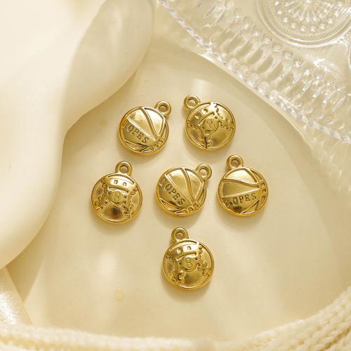 Stainless Steel Pendants, 304 Stainless Steel, gold color plated, DIY, golden, 10PCs/Bag, Sold By Bag