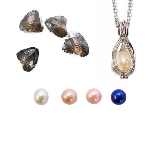 Freshwater Pearl Pregnant Ball Locket Necklace, with Tibetan Style, fashion jewelry, more colors for choice, 170x120x30mm, Length:45 cm, 4PCs/Lot, Sold By Lot