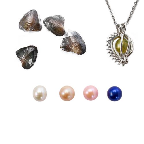 Freshwater Pearl Pregnant Ball Locket Necklace, with Tibetan Style, fashion jewelry, more colors for choice, 170x120x30mm, Length:45 cm, 4PCs/Lot, Sold By Lot