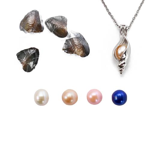Freshwater Pearl Pregnant Ball Locket Necklace, with Tibetan Style, fashion jewelry, more colors for choice, 170x120x30mm, Length:45 cm, 10PCs/Lot, Sold By Lot