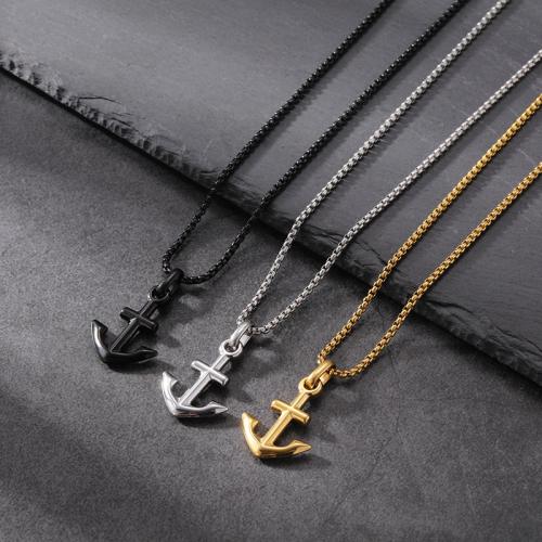 Pendentifs en titane, Acier titane, ancre, Placage, unisexe & styles différents pour le choix, Vendu par PC