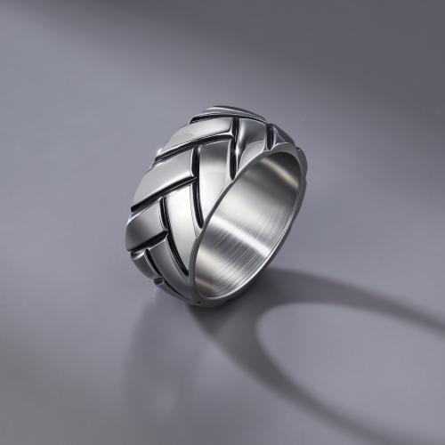 Acier titane bague, normes différentes pour le choix & pour homme, couleur originale, Taille:9-11, Vendu par PC