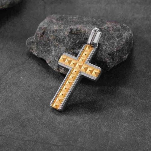 Pendentifs en titane, Acier titane, croix, Placage, styles différents pour le choix & pour homme, 31x20x3mm, Vendu par PC