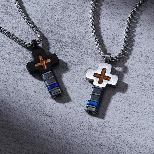 Titanium Steel Pendants, Cross, plated, different styles for choice & for man, 31x16x3mm, Sold By PC