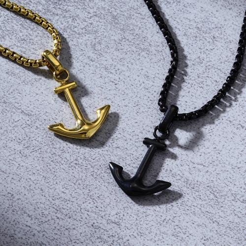 Pendentifs en titane, Acier titane, ancre, Placage, styles différents pour le choix & pour homme, 31x20x3mm, Vendu par PC