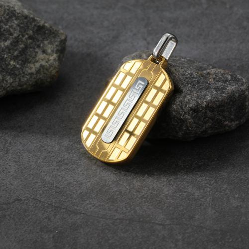 Titanium Steel Pendants, Geometrical Pattern, plated, different styles for choice & for man & enamel, 33x20x3mm, Sold By PC