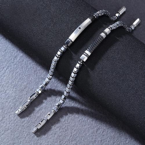 304 Stainless Steel Bracelet, plated, fashion jewelry & different styles for choice & for man, Length:Approx 8.3 Inch, Sold By PC