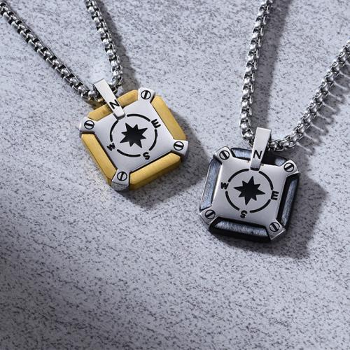 Titanium Steel Pendants, Geometrical Pattern, plated, different styles for choice & for man, 22x18x3mm, Sold By PC