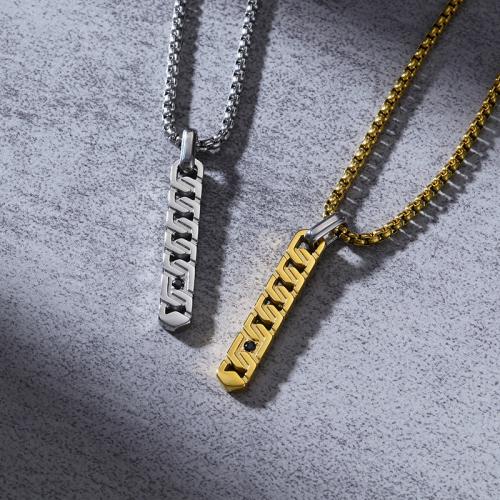 Titanium Steel Pendants, Geometrical Pattern, plated, different styles for choice & for man & with rhinestone, 35x6x3mm, Sold By PC