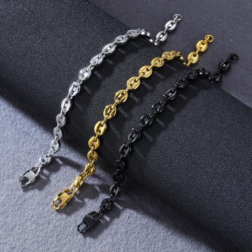 304 Stainless Steel Bracelet, plated, fashion jewelry & Unisex, more colors for choice, Length:Approx 8.3 Inch, Sold By PC
