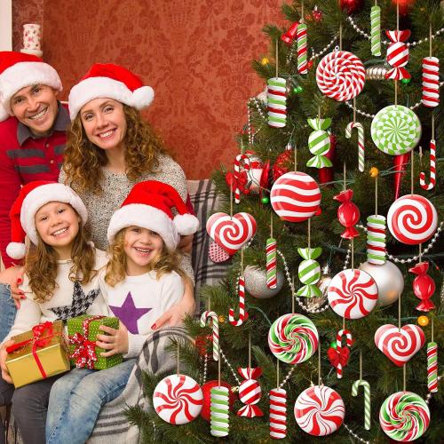 Wood Christmas Tree Decoration, fashion jewelry, more colors for choice, 17PCs/Set, Sold By Set