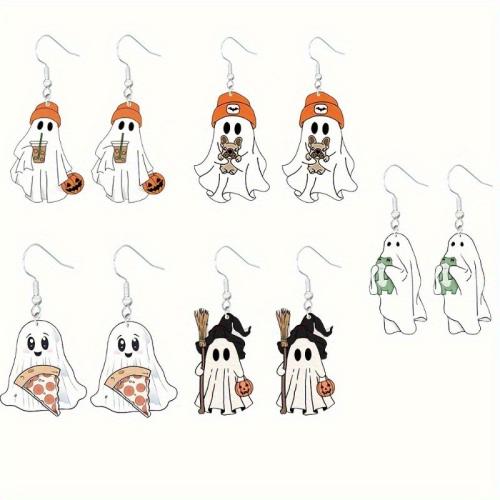 Acrylic Drop Earring, fashion jewelry, more colors for choice, 5Pairs/Set, Sold By Set