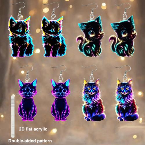Acrylic Jewelry Earring, fashion jewelry, more colors for choice, Sold By Pair