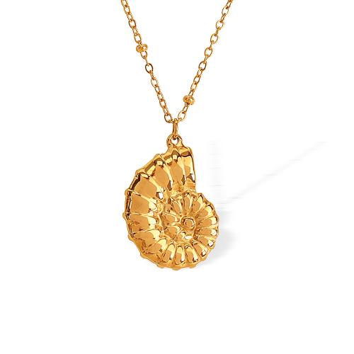 Collier de bijoux en acier inoxydable, Acier inoxydable 304, Plaqué or 18K, bijoux de mode & pour femme, Vendu par PC