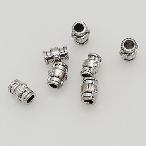 Tibetan Style Spacer Beads, silver color plated, DIY, 10x7mm, Inner Diameter:Approx 4mm, 100PCs/Bag, Sold By Bag