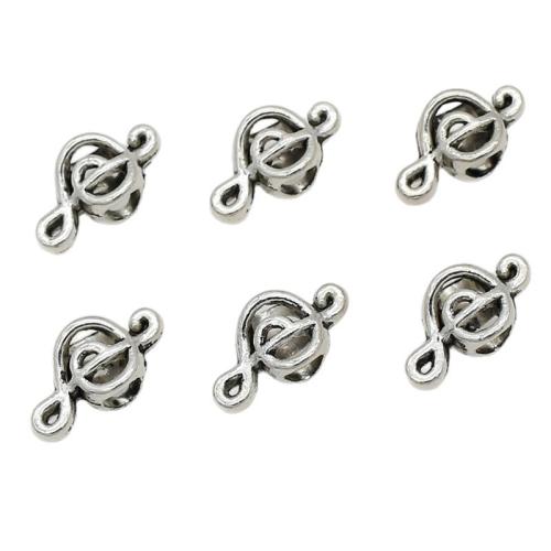 Tibetan Style Spacer Beads, Music Note, silver color plated, DIY, 100PCs/Bag, Sold By Bag