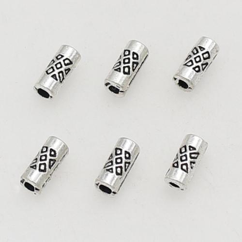 Zinklegierung Zwischenperlen, silberfarben plattiert, DIY, 7x3mm, 100PCs/Tasche, verkauft von Tasche