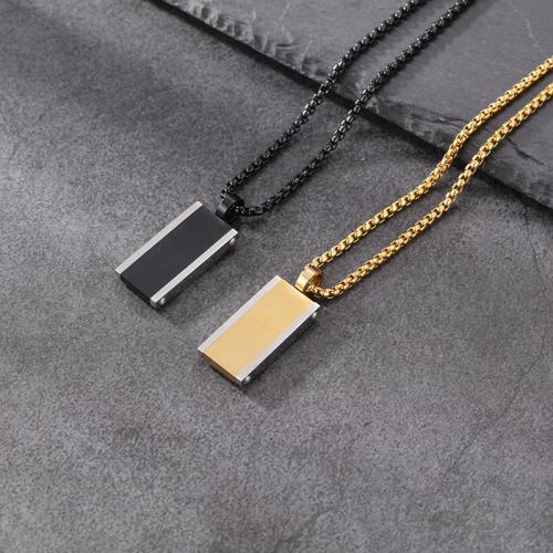 Titan -Anhänger, Titanstahl, mit Kohlenstoff-Faser, Rechteck, plattiert, unisex & verschiedene Stile für Wahl, 23x12x4mm, verkauft von PC