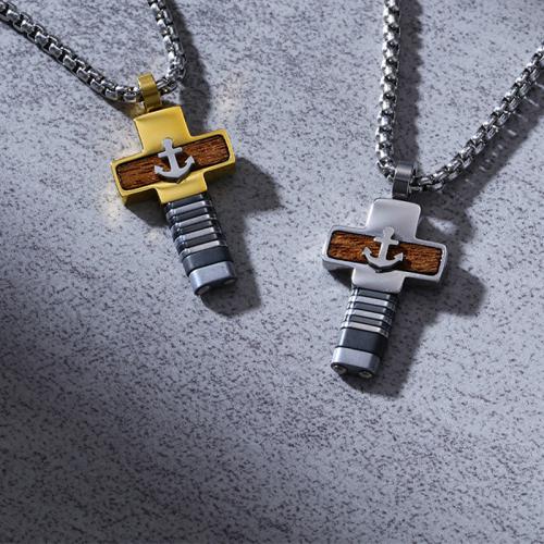 Titan -Anhänger, Titanstahl, Kreuz, plattiert, unisex & verschiedene Stile für Wahl, 31x16x3mm, verkauft von PC