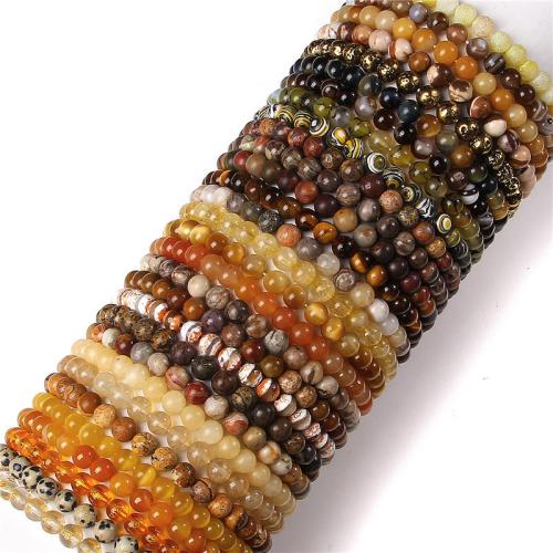 Bracelets de pierres précieuses, pierre gemme, avec fil élastique, Rond, fait à la main, différents matériaux pour le choix & unisexe, beads length 6mm, Longueur:Environ 7.5 pouce, Vendu par PC