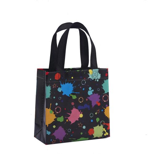 Non-woven Fabrics Gift Bag, printing, different designs for choice, black, 200x200x90mm, Sold By PC