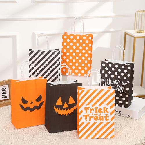 Kraftpapier Geschenk Tasche, Drucken, Design für Halloween & verschiedene Muster für Wahl, 210x150x80mm, verkauft von PC