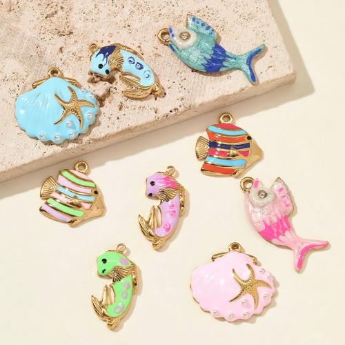 Acier inoxydable animaux Pendentifs, Acier inoxydable 304, avec Plastique ABS perle, Placage de couleur d'or, DIY & émail & avec strass, plus de couleurs à choisir, 3PC/sac, Vendu par sac