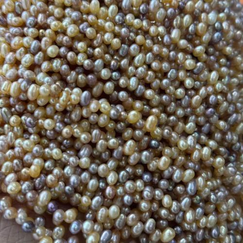 Perles d'eau douce de culture de riz, perle d'eau douce cultivée, Irrégulière, DIY, plus de couleurs à choisir, 4-5mm, Vendu par 38 cm brin