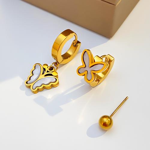 Boucle d'oreille goutte inox, Acier inoxydable 304, avec Acrylique, Placage de couleur d'or, bijoux de mode, plus de couleurs à choisir, Vendu par fixé