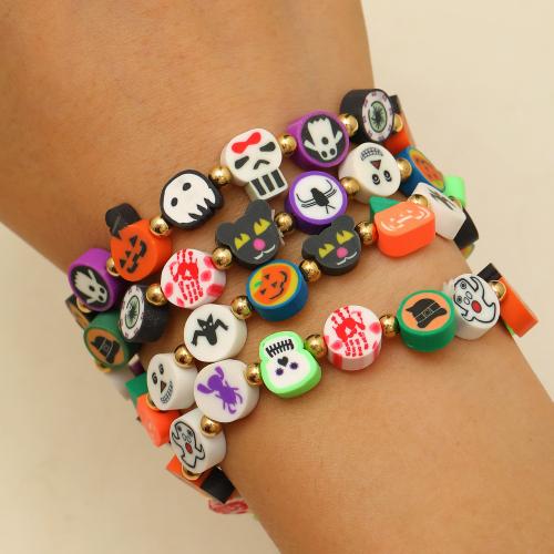 Bijoux bracelets de mode, argile de polymère, avec alliage de zinc, Placage de couleur d'or, bijoux de mode, plus de couleurs à choisir, Vendu par PC