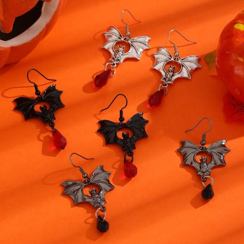 Boucles d'oreilles en alliage de zinc, Placage de couleur d'or, bijoux de mode & avec strass, plus de couleurs à choisir, Vendu par paire