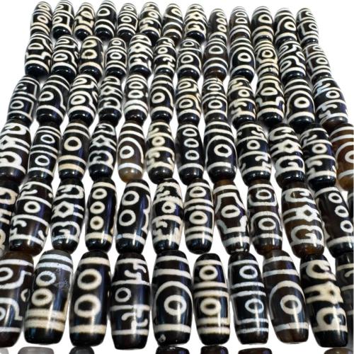 Perles agate dzi tibétaine naturelle, agate Tibétaine, envoyé au hasard & modèle mixte & DIY, 30mm, 10PC/sac, Vendu par sac