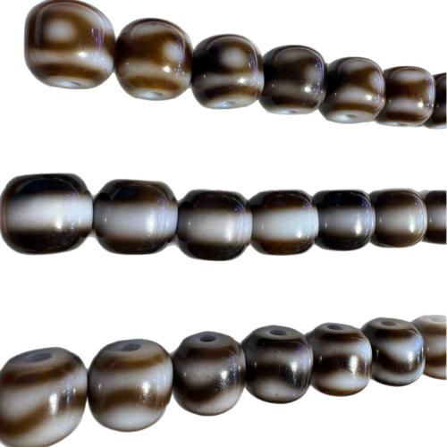 Perles agate dzi tibétaine naturelle, agate Tibétaine, envoyé au hasard & DIY, 10x11mm, 5PC/sac, Vendu par sac