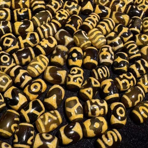 Perles agate dzi tibétaine naturelle, agate Tibétaine, DIY, 14x18mm, 20PC/sac, Vendu par sac