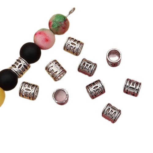 Tibetan Style Spacer Beads, silver color plated, DIY, 6x6mm, 100PCs/Bag, Sold By Bag