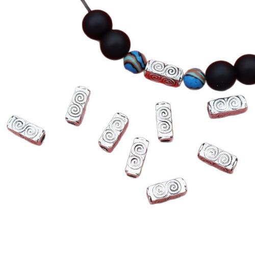Tibetan Style Spacer Beads, silver color plated, DIY, 10x4mm, 100PCs/Bag, Sold By Bag