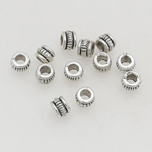 Zinklegierung Zwischenperlen, silberfarben plattiert, DIY, 4x3mm, 100PCs/Tasche, verkauft von Tasche