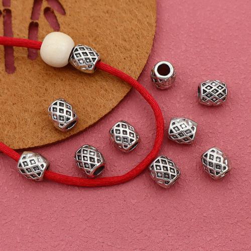 Tibetan Style Spacer Beads, silver color plated, DIY, 8x7.50mm, Inner Diameter:Approx 4mm, 100PCs/Bag, Sold By Bag