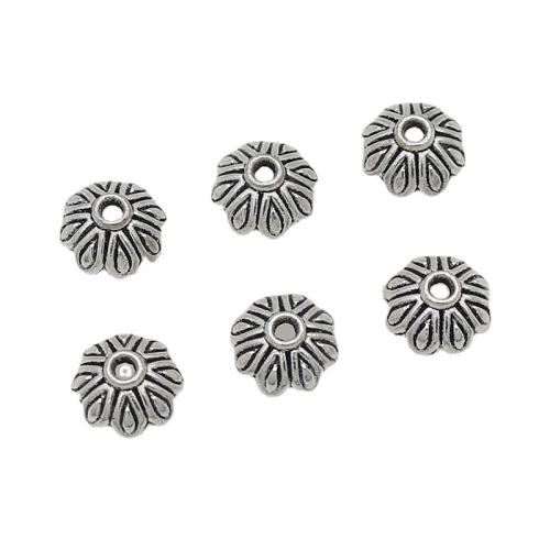Chapeau de perle en alliage de zinc, Placage de couleur argentée, DIY, 10mm, 100PC/sac, Vendu par sac