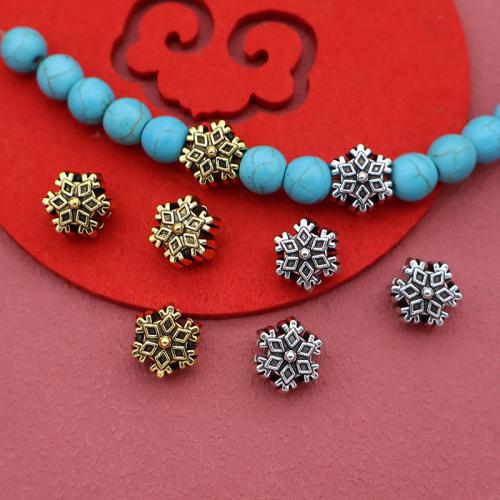 Bijoux de perles en alliage de Zinc , flocon de neige, Placage, DIY, plus de couleurs à choisir, 11.50x10mm, Vendu par sac