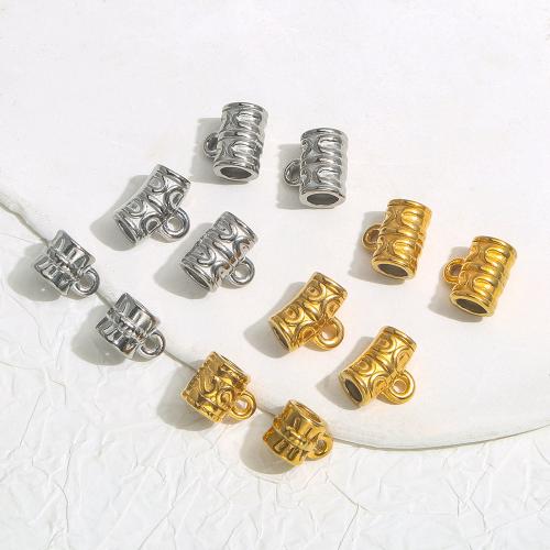 Stainless Steel Bail Beads, 304 Stainless Steel, plated, DIY, more colors for choice, 10PCs/Bag, Sold By Bag