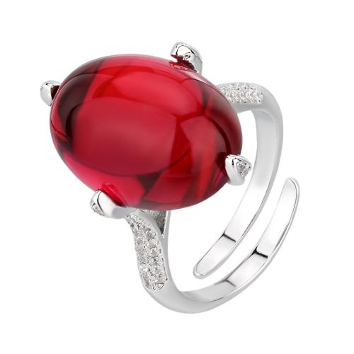 Messing Fingerring, goldfarben plattiert, Modeschmuck & für Frau & mit Strass, keine, verkauft von PC