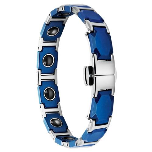 304 Edelstahl Armband, mit Schwarz+Magnet+Stein & Porzellan & 316 L Edelstahl, Modeschmuck & für Frau, Länge:ca. 7.9 ZollInch, verkauft von PC