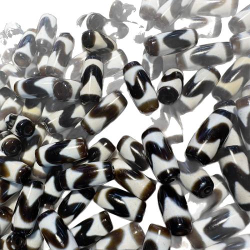 Natural Tibetan Agate Dzi Beads, DIY, 8x20mm, Sold By PC