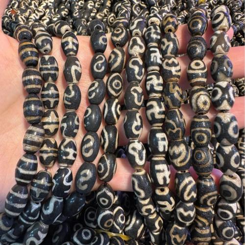 Natural Tibetan Agate Dzi Beads, DIY & different designs for choice, 8x12mm, Sold By PC