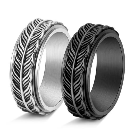Bague en acier inoxydable, Acier inoxydable 304, Placage, rotatif & normes différentes pour le choix & pour homme, plus de couleurs à choisir, Vendu par PC