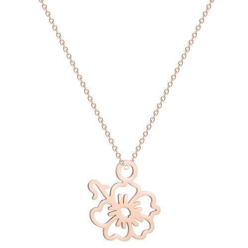 Collier de bijoux en acier inoxydable, Acier inoxydable 304, Placage, bijoux de mode & pour femme & creux, plus de couleurs à choisir, Longueur:Environ 45 cm, Vendu par PC
